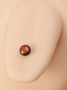 5pcs Color Changing Tongue Barbell Ring - Black - View 4