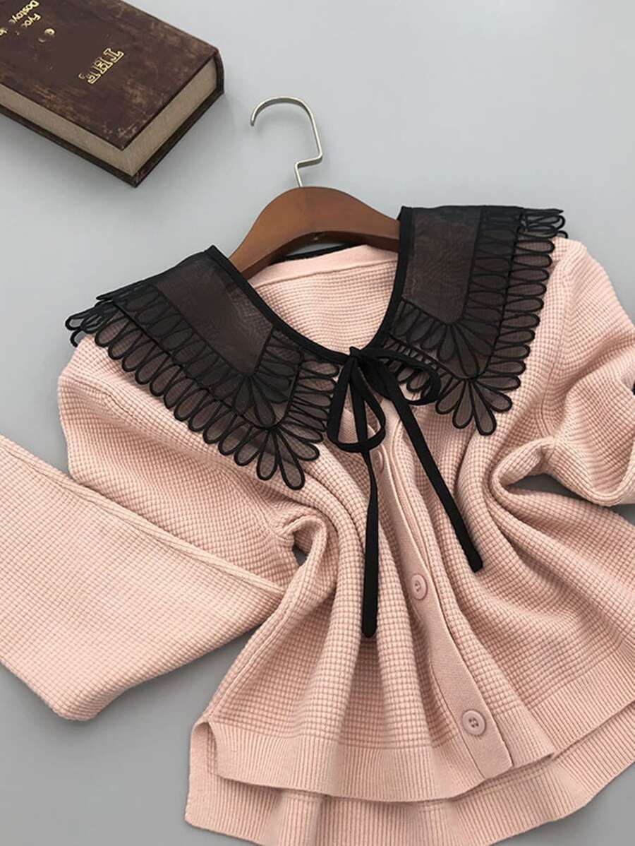 Mesh Dickey Collar - màu đen - Xem 1