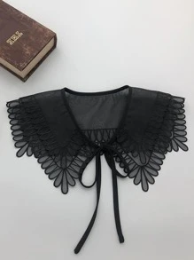 Mesh Dickey Collar - màu đen - Xem 4
