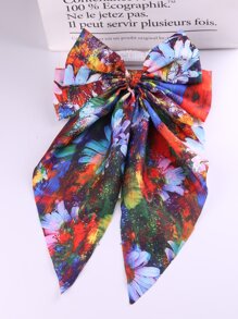 Kẹp nơ trang trí in hoa kiểu Pháp - Nhiều màu - Xem 1