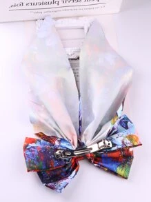 Kẹp nơ trang trí in hoa kiểu Pháp - Nhiều màu - Xem 2