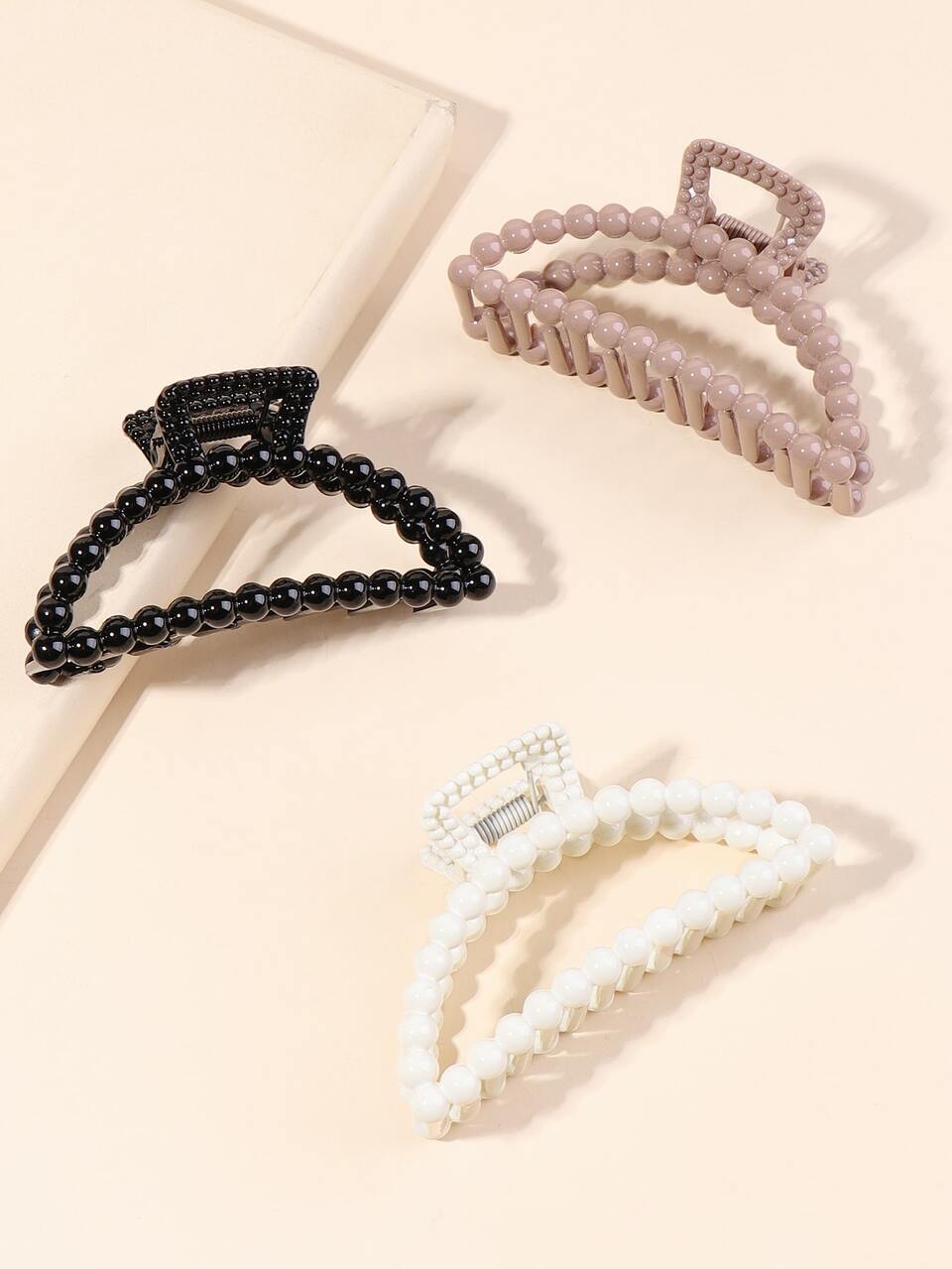 3pcs Solid Hair Claw For Daily Use For Girls Hairstyles Casual Claw Clips Hair Clips Hair Jaw Clip Hair Clamps Hair Clutch Hair Catcher Clip