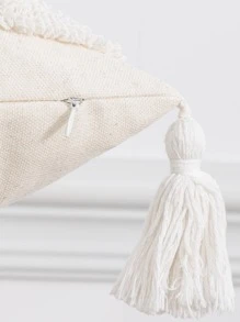 1pc Tufted Cushion Cover Không có chất làm đầy - Màu be - Xem 4