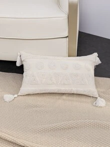 1pc Tufted Cushion Cover Không có chất làm đầy - Màu be - Xem 6