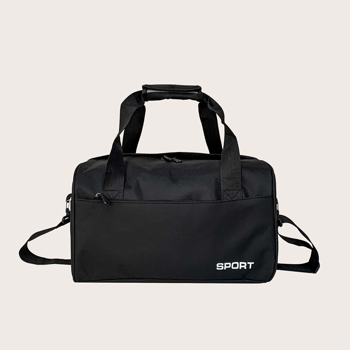 Bolsa de viaje de fitness de unicolor ajustable