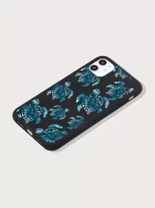 夏季款 1 件装彩色海龟印花黑色手机壳，兼容 /Galaxy A52、 11、 13 等机型，国际版，非国内版 - 彩色 - 查看 2