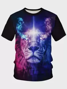 Manfinity Tops Nam Thú vật Đường phố - màu đen - Xem 1