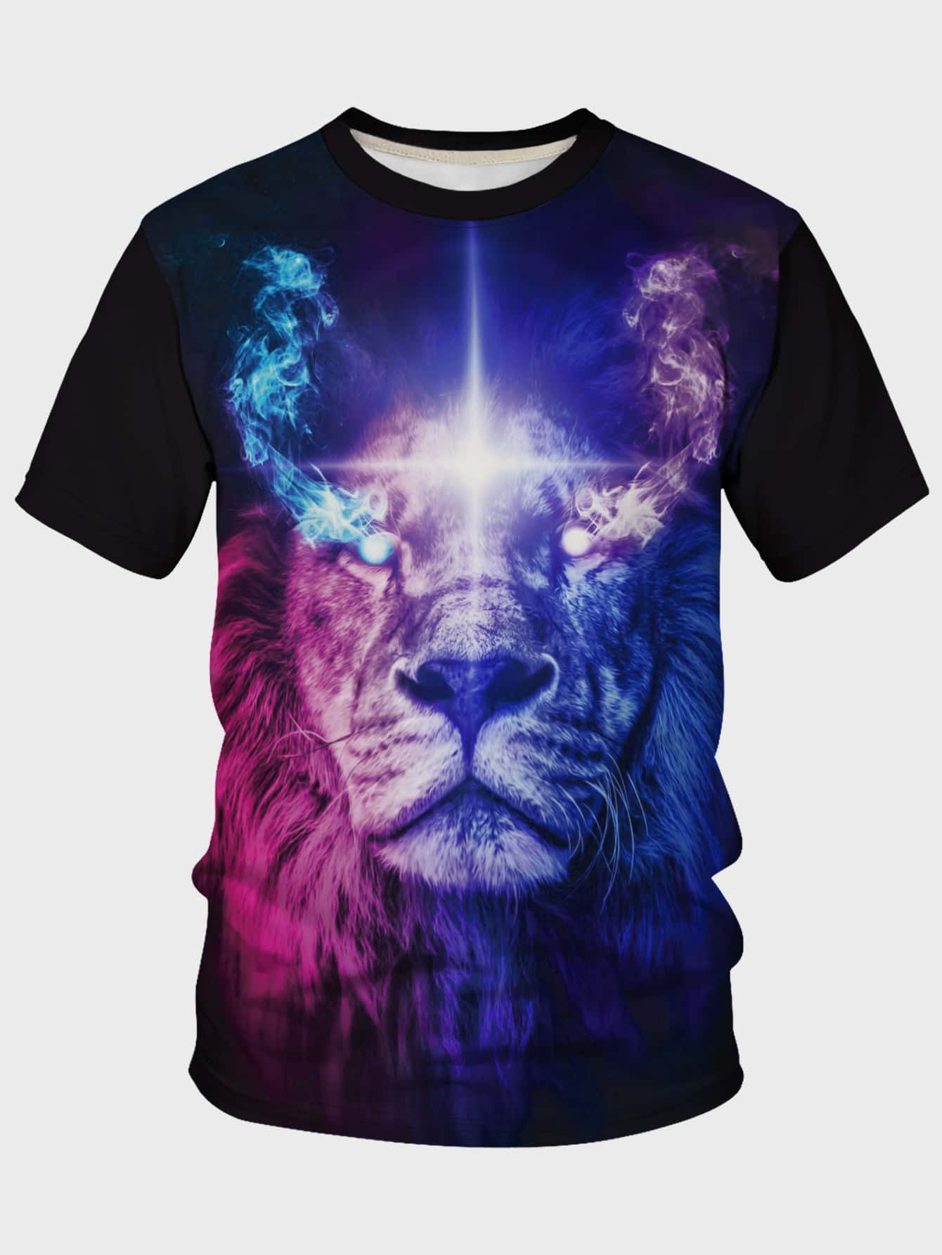 Manfinity Tops Nam Thú vật Đường phố - màu đen - Xem 1