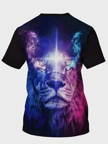 Manfinity Tops Nam Thú vật Đường phố - màu đen - Xem 2