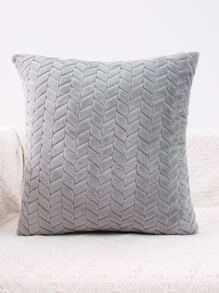 Miater Housse de coussin unicolore sans bourre