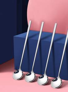 5入組長手柄勺 - 銀色 - 查看 1