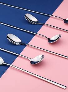 5入組長手柄勺 - 銀色 - 查看 2