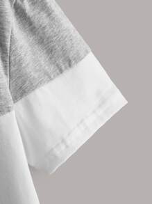 SHEIN 男孩椰子樹圖案撞色POLO衫 - 彩色 - 查看 4