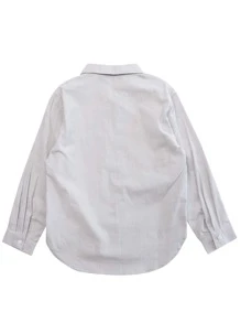 男孩老虎和字母圖案口袋條紋圖案襯衫