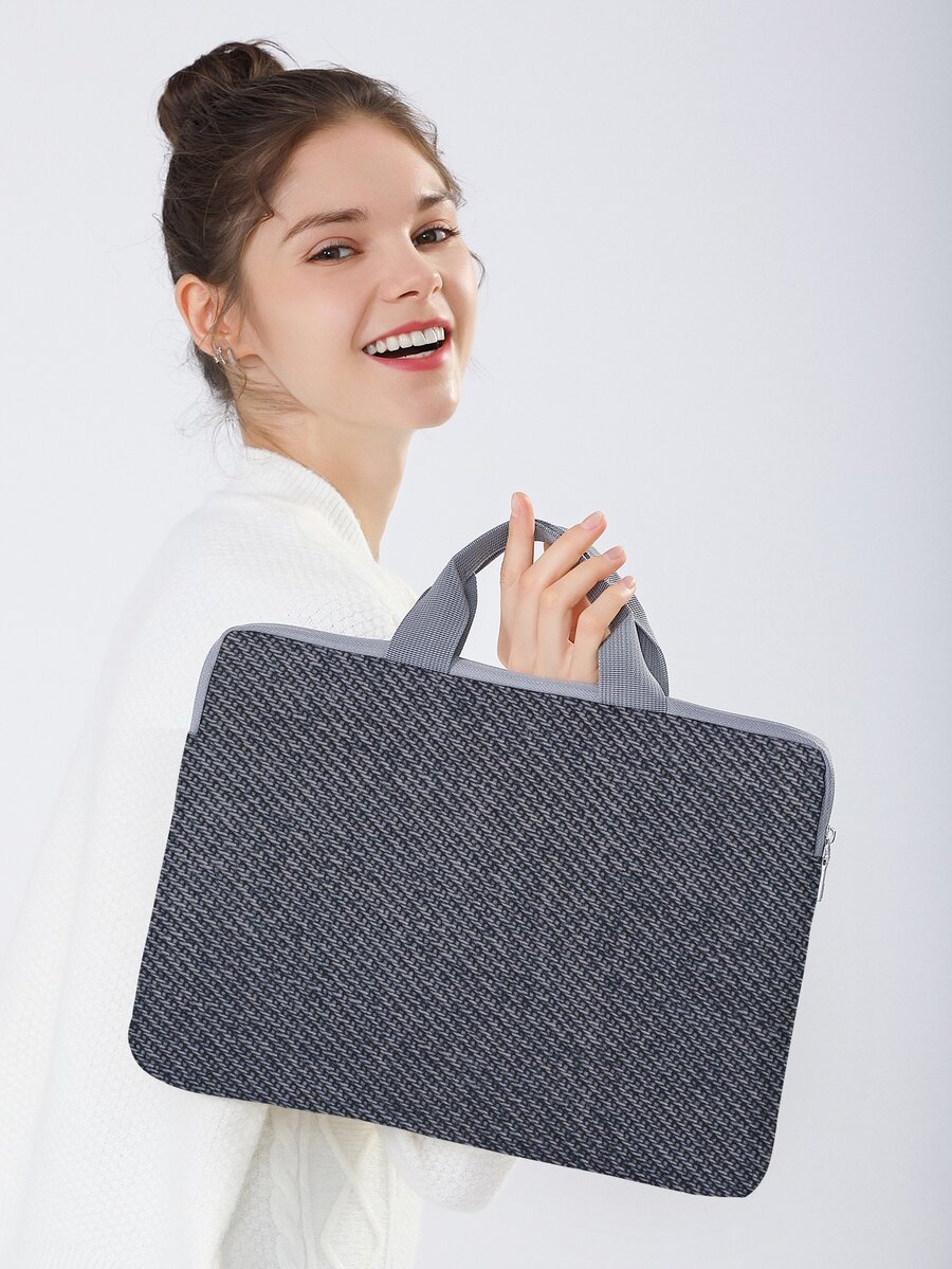 14 Inch Minimalist Laptop Bag - Grey - View 1