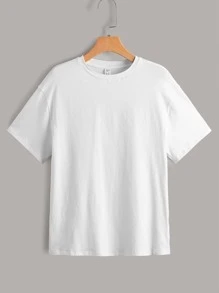 SHEIN Tops con gái Loại bướm Giải trí - trắng - Xem 2