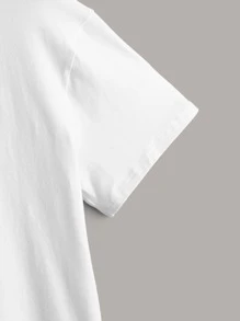 SHEIN Tops con gái Loại bướm Giải trí - trắng - Xem 5