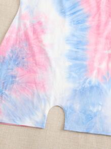 SHEIN EZwear 紮染抹胸連身短褲 - 彩色 - 查看 4