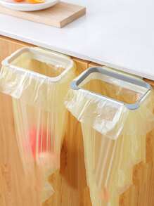1pc Trash Bag Holder, Cabinet Hanging Garbage Bag Rack For Kitchen - Multicolor - View 1
