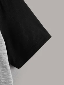 SHEIN Boys Colourblock & Letter Graphic Tee - Multicolor - View 4