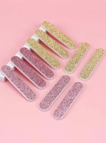 10 piezas Set lima de uña mini brillante - Multicolor - Ver 1