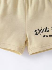 Baby 3pcs Letter Graphic Shorts - Multicolor - View 5