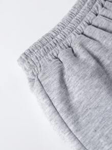 Baby 3pcs Slogan Patched Detail Shorts - Multicolor - View 4