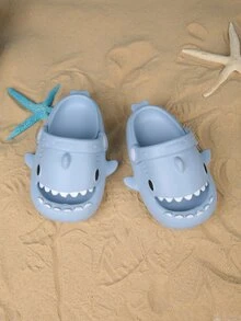 Niños Chanclas tiburón de dibujos animados con diseño - Azul - Ver 5