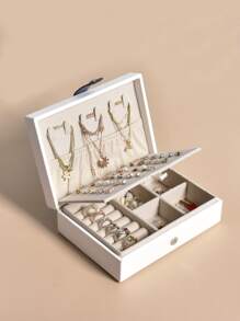 1入組雙層首飾收納盒 - 白色 - 查看 1
