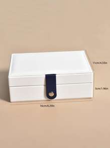 1入組雙層首飾收納盒 - 白色 - 查看 3