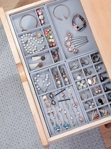 4pcs Jewelry Storage Box, Grey Compartment Jewelry Display Tray For Household, Gift For Valentine's Day Back To School - Grey - View 7