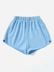 Quần đùi nữ Túi Tim Giải trí - Màu xanh nhạt - Xem 4