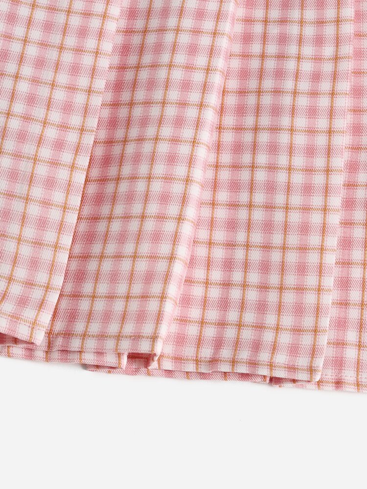 SHEIN Qutie Tartan Print Pleated Skirt - Multicolor - View 4