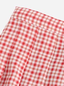 SHEIN Qutie Tartan Print Pleated Skirt - Multicolor - View 5