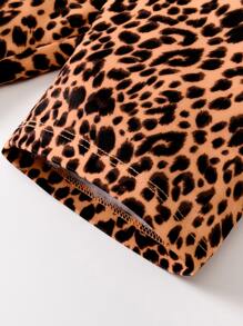 Toddler Girls Leopard Print Cycling Shorts - Brown - View 4