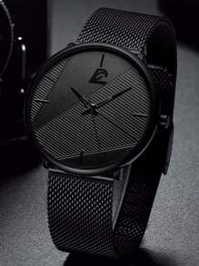 DIJANES Men Mesh Strap Quartz Watch
