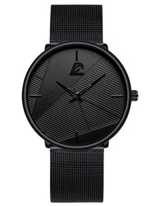 DIJANES Men Mesh Strap Quartz Watch