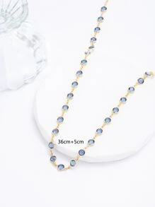 Dây chuyền Trang trí pha lê - Màu xanh lam - Xem 3