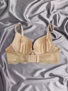 3pack Microfiber Contrast Lace Push Up Bra - Multicolor - View 2