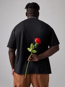 Manfinity Tops Nam Slogan Giải trí - màu đen - Xem 2