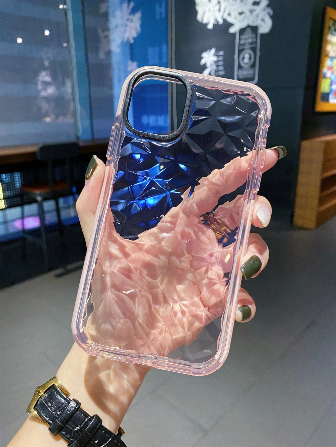 3d ダイヤモンド テクスチャ スマホケース