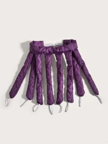 Snap-On Slouchy No Heat Curling Iron Eight-Claw Big Wave Curling Iron Sleeping Curls Easy Styling Hairdressing Tool One Purple - Purple - View 1