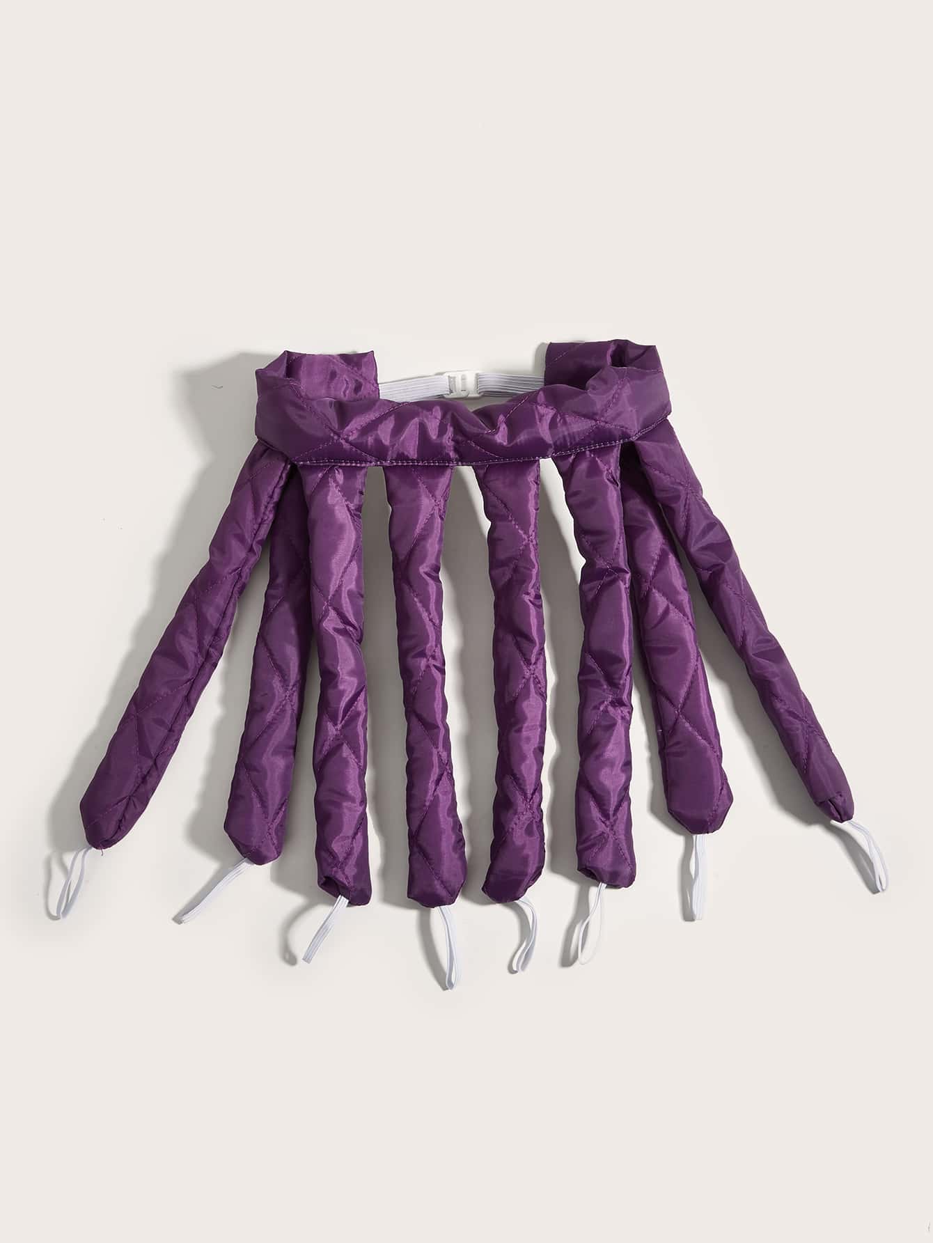 Snap-On Slouchy No Heat Curling Iron Eight-Claw Big Wave Curling Iron Sleeping Curls Easy Styling Hairdressing Tool One Purple - Purple - View 1