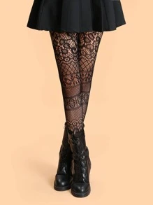 Hollow Out Solid Tights