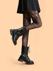 Hollow Out Solid Tights