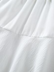 SHEIN Young Girl Fresh Ruffled Layered Skirt, Cute & Easy To Match, Comfortable For Spring/Summer Daily Wear, Outdoor Activities, Campus Outfit - White - View 6