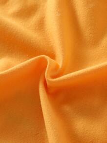 嬰兒字母刺繡T恤和短褲 - 芥末黃 - 查看 6