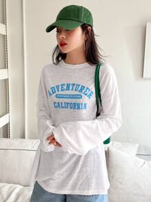 DAZY Áo thun nữ Slogan Giải trí - trắng - Xem 1