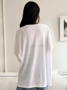 DAZY Áo thun nữ Slogan Giải trí - trắng - Xem 2