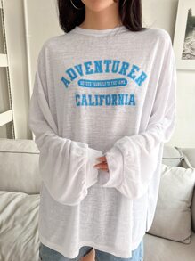 DAZY Áo thun nữ Slogan Giải trí - trắng - Xem 3